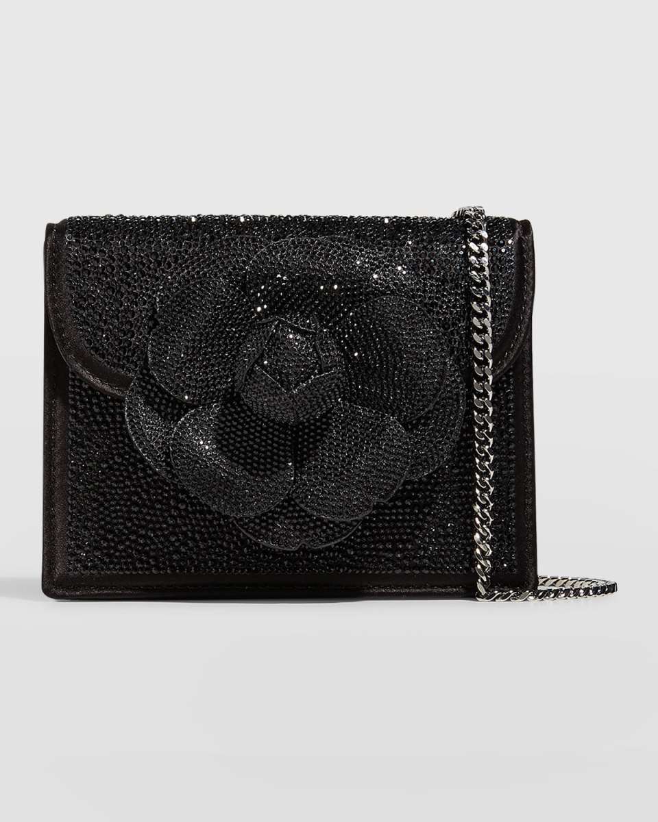 Mini TRO Crystal Suede Crossbody Bag